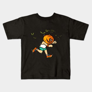 Halloween pumpkin head boy Kids T-Shirt